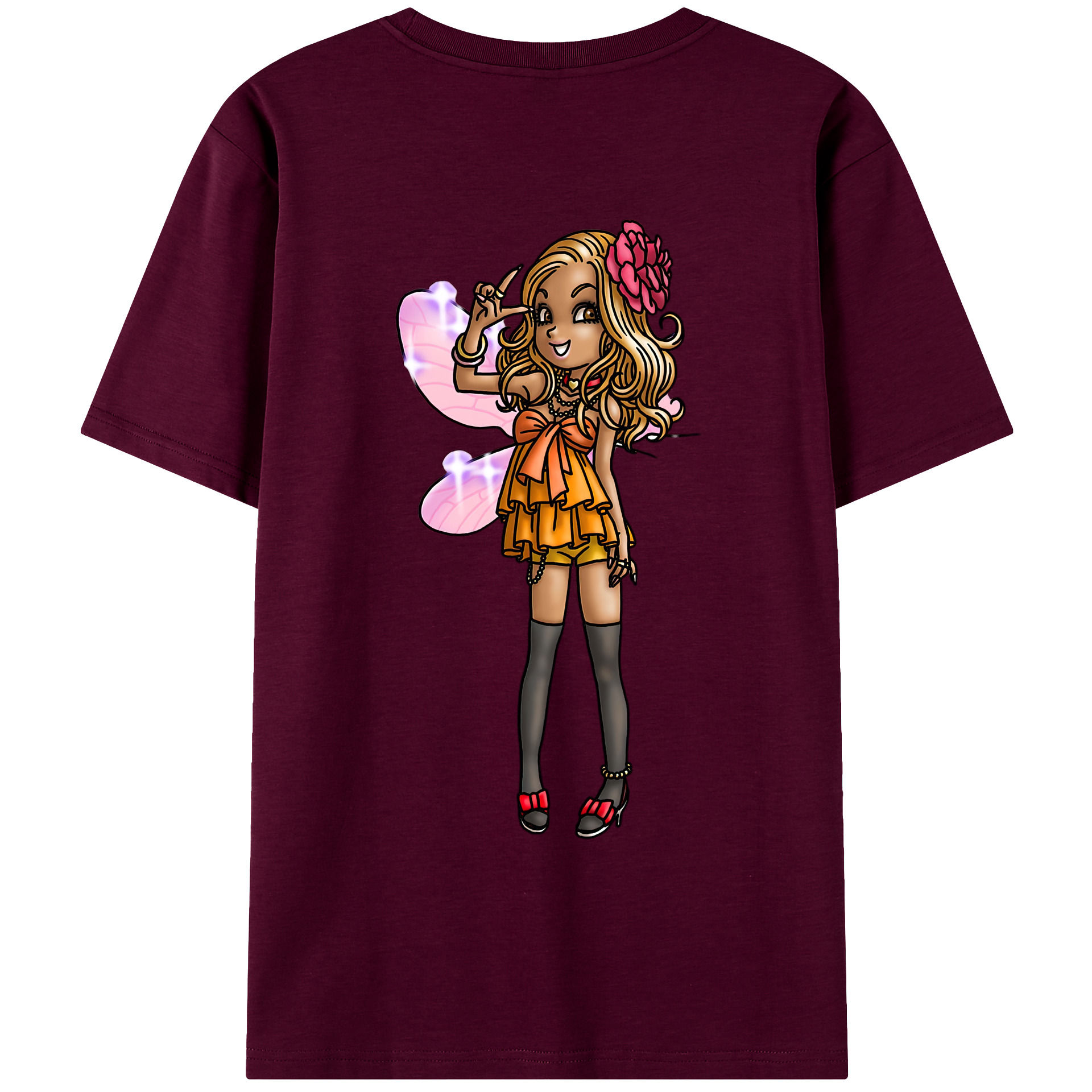 （画像用） ドラゴンクエスト Doragon Kuesuto Dragon Quest レディース半袖Tシャツ(バックプリント)